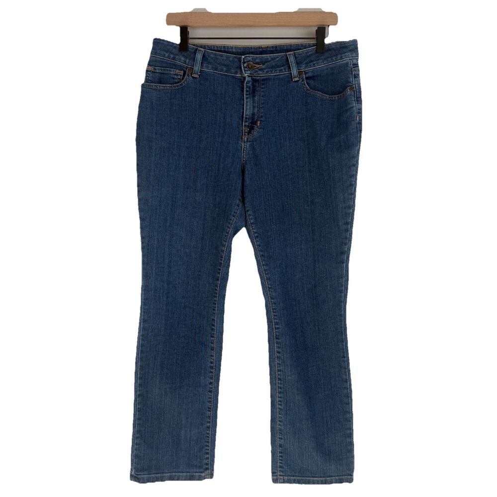 L.L. Bean Mid-Rise Medium Wash Straight-Leg Jeans